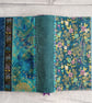 A6 Reusable Patchwork Notebook Cover - Teal and Turquoise - Folksy