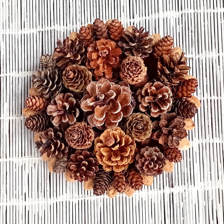 Small circular festive wreath for table, mantle or wall display
