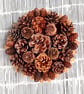 Small circular festive wreath for table, mantle or wall display - Image 1