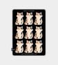 Funny Vinyl Sticker Sheet For Adults - Cute Cat
