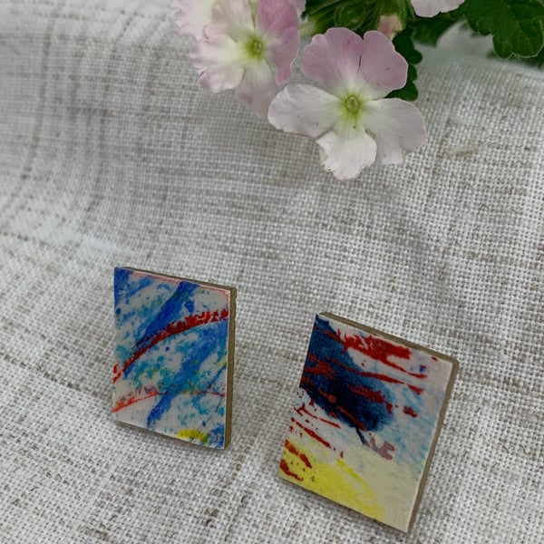 Stainless steel post earrings 