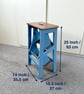 Dusty Blue Wooden Folding Step Stool – Handmade in Britain - Image 2