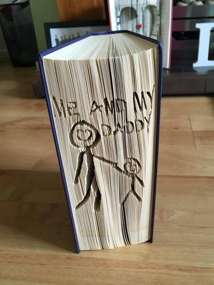 Me and my daddy CUT & FOLD Book folding Pattern - EMAILED PDF PATTERN
