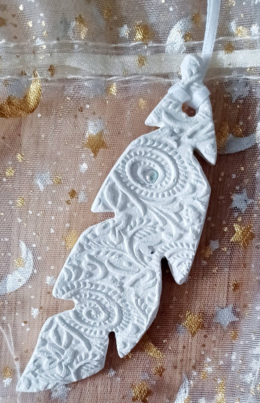 Handmade Clay Feather