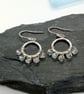 Topaz circle earrings sterling silver November birthstone - Image 1