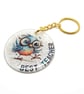 Best Teacher Bird Keyring, Handmade Appreciation Gift 50mm