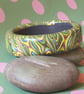 Bangle - Twisting Swirls - Handmade - Unique Retro Psychedelia  - Polymer Clay - Image 2