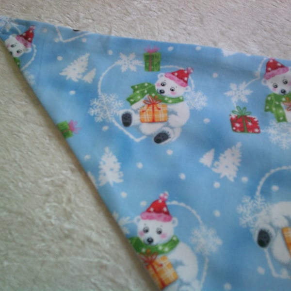 Polar Bears in Bobble Hats with Parcels Babies Dribble Bib