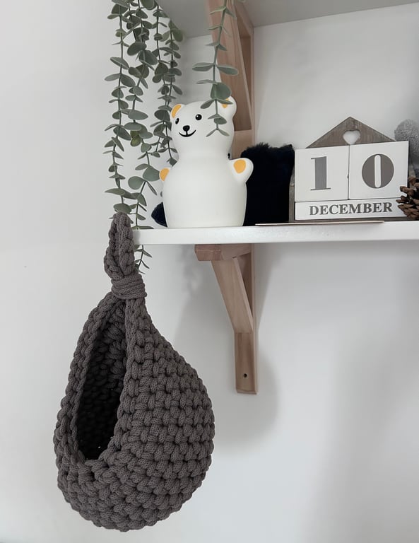 Hanging Crochet Basket. Various colours