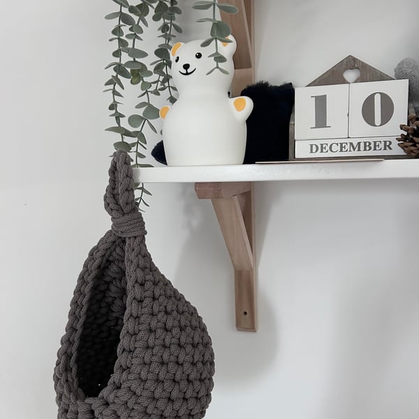 Hanging Crochet Basket. Various colours