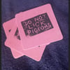 DO NOT LICK PIGEONS beer mats - pack of 4. PINK!