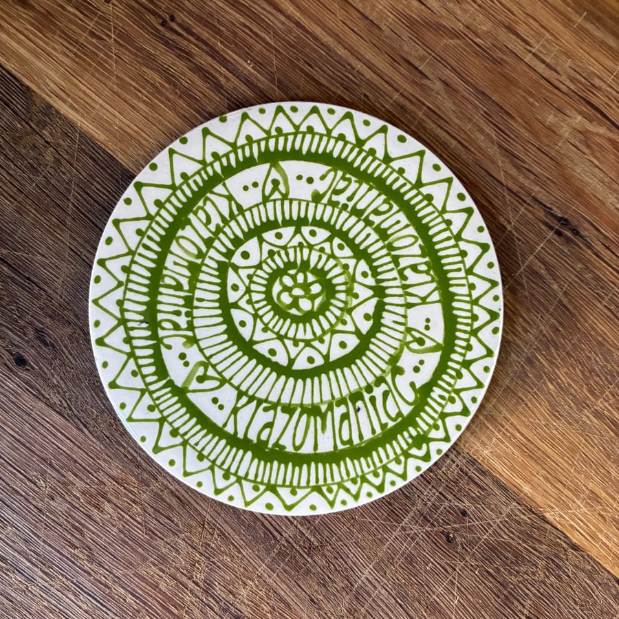 Hand Painted Olde English Insults Coaster