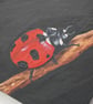 Art original British nature ladybird beetle insect acrylic wildlife painting  - Image 2