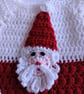 Handmade Crocheted Baby Jumper, Santa Face Knitwear, 0-3 Months Xmas Outfit - Image 7