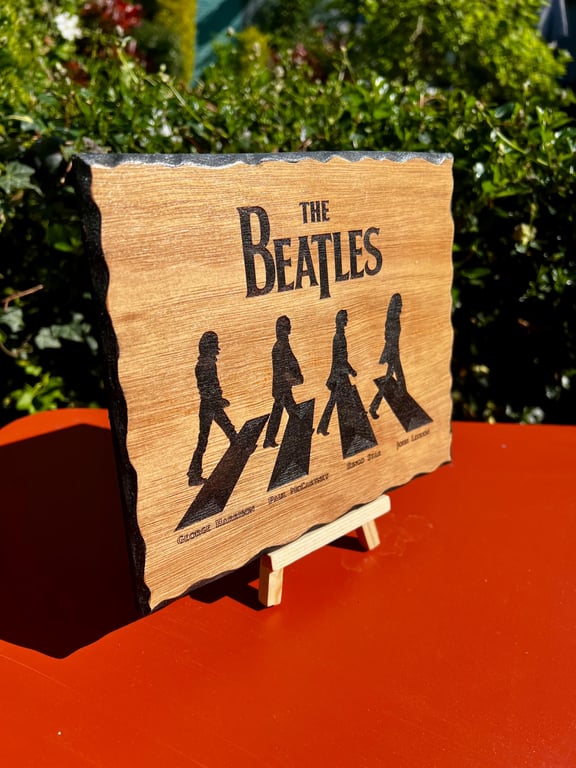 The Beatles Wooden Plaque – Bespoke Handmade Music Wall Art – Iconic Band Gift S
