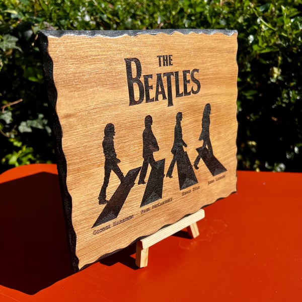 Beatles bespoke wooden plaque 