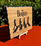 The Beatles Wooden Plaque – Bespoke Handmade Music Wall Art – Iconic Band Gift S - Image 1