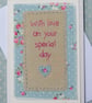 Hand-stitched loving words for someone special, a keepsake card to keep - Image 2