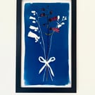 A Posy of Penstemon with Pressed Flower