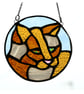 Cat Suncatcher Stained Glass Ring Ginger Feline Catlover Gift - Image 2