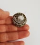 Scottish thistle embroidered tweed brooch - Image 4