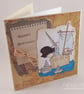 Handmade child's birthday card - pirate ship - Image 5