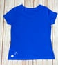 Woman's Organic Royal Blue cotton T-Shirt- Fill your cup top - Image 8