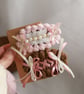 Pink Truffle - Handmade crochet Hairclips