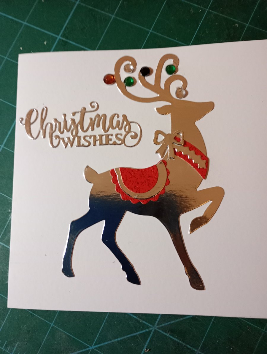 Pack of 4 magnificent stag Christmas cards 