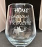 Hand Etched Glass, Home is where my Frenchie is - Image 1