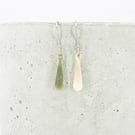 Hypoallergenic titanium ear wires - Brass stem dangle earrings - Delicate small 