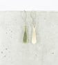 Hypoallergenic titanium ear wires - Brass stem dangle earrings - Delicate small  - Image 1