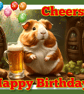 Happy Birthday Cheers Guinea Pig Card A5