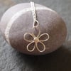 Sterling Silver Flower Necklace