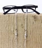 Glasses chain - Dalmatian jasper gemstone and grey bead sunglasses eyewear chain - Image 5