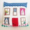Knitting Pattern for Pretty House Cushion