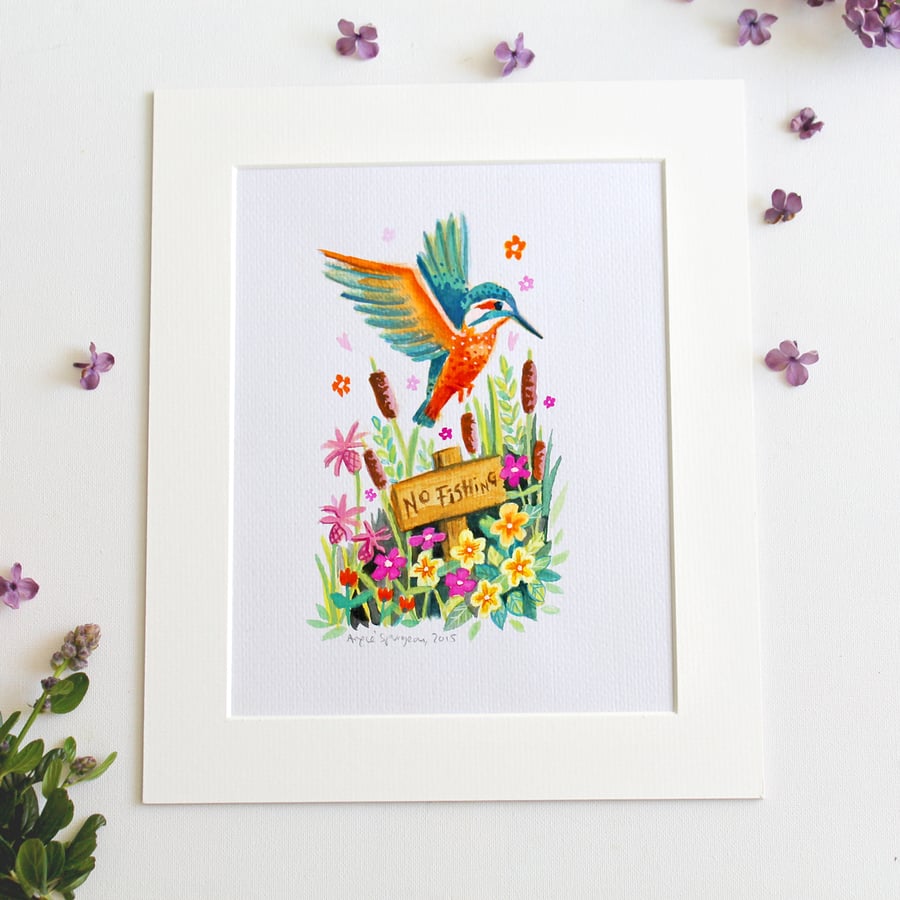 Original Watercolour Painting - Kingfisher