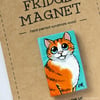 Ginger Tabby Cat Fridge Magnet