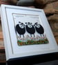 Handmade Fused Glass 'Black Sheep' Picture - Image 2