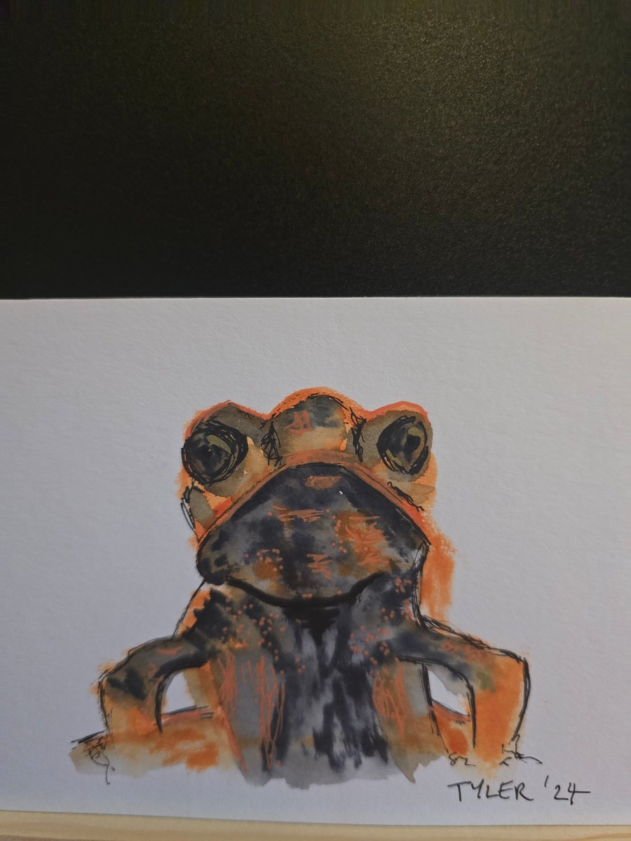 Sir croaks a lot - A6 watercolour painting 