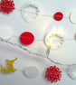 Nordic Paper Garland in Red,Gold and White,Christmas Decoration - Image 3
