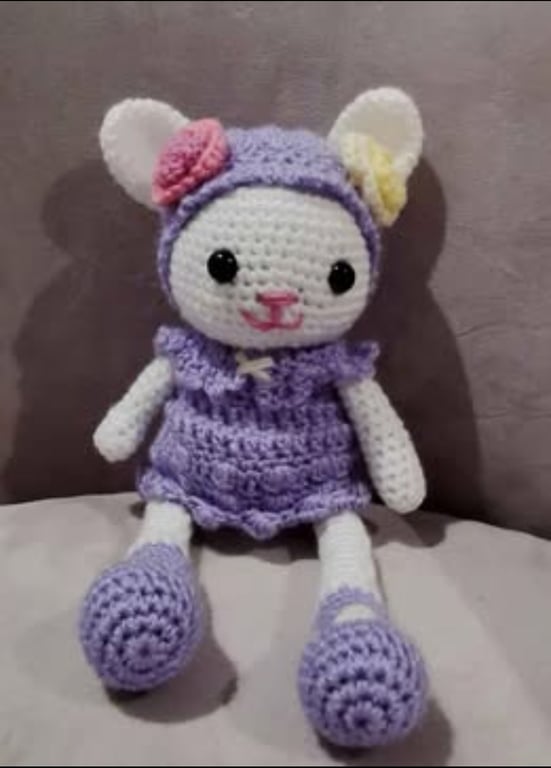 Crochet Lamb in Dress