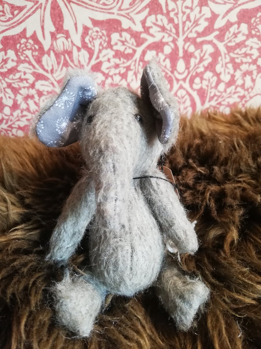 Cute little 4" Mohair Elephant.