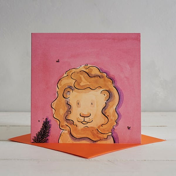 Rusty the Lion Greetings Card