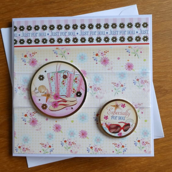 Birthday Card - Floral Beach Theme