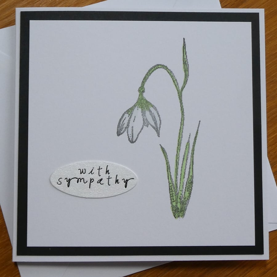 Sympathy Card - Snowdrop