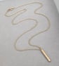 Handmade 9ct yellow, rose or white gold ingot bar charm pendant and chain - Image 3