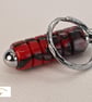 Handcrafted Acrylic Keyring Turned and polished with quality 'Chrome' fixings