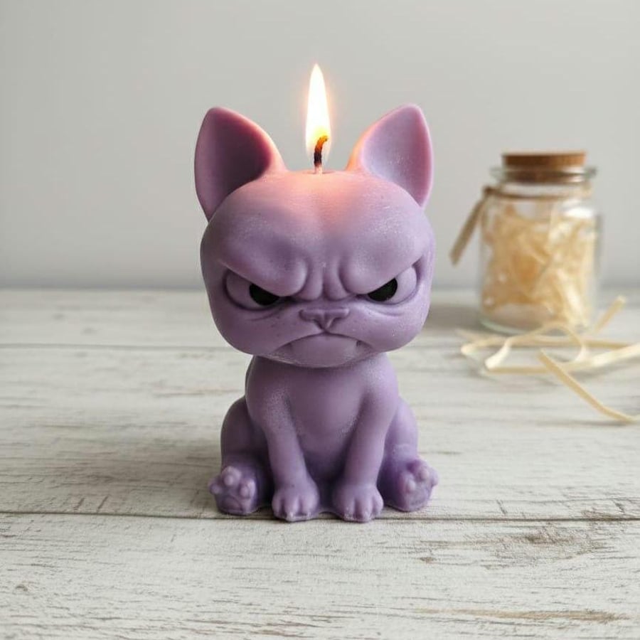 Angry Dog Soy Candle - Handmade Home Decor and gift for animal lovers