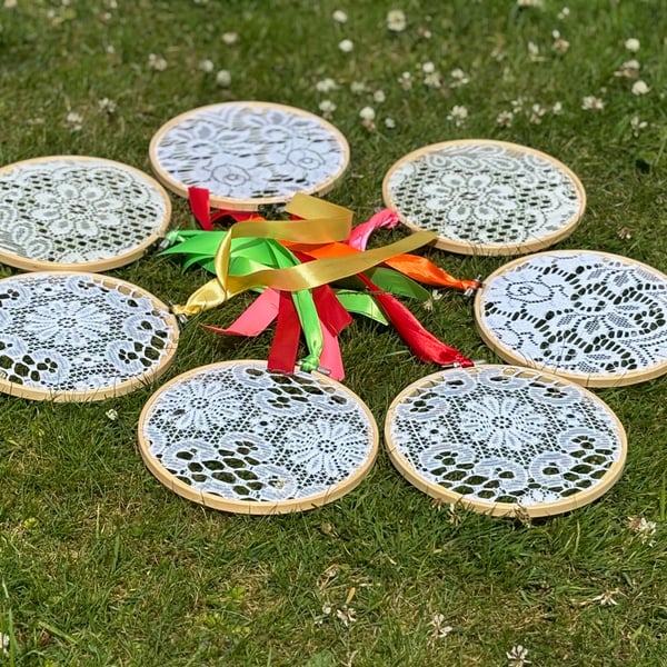 7 lace circular wedding hanging decorations